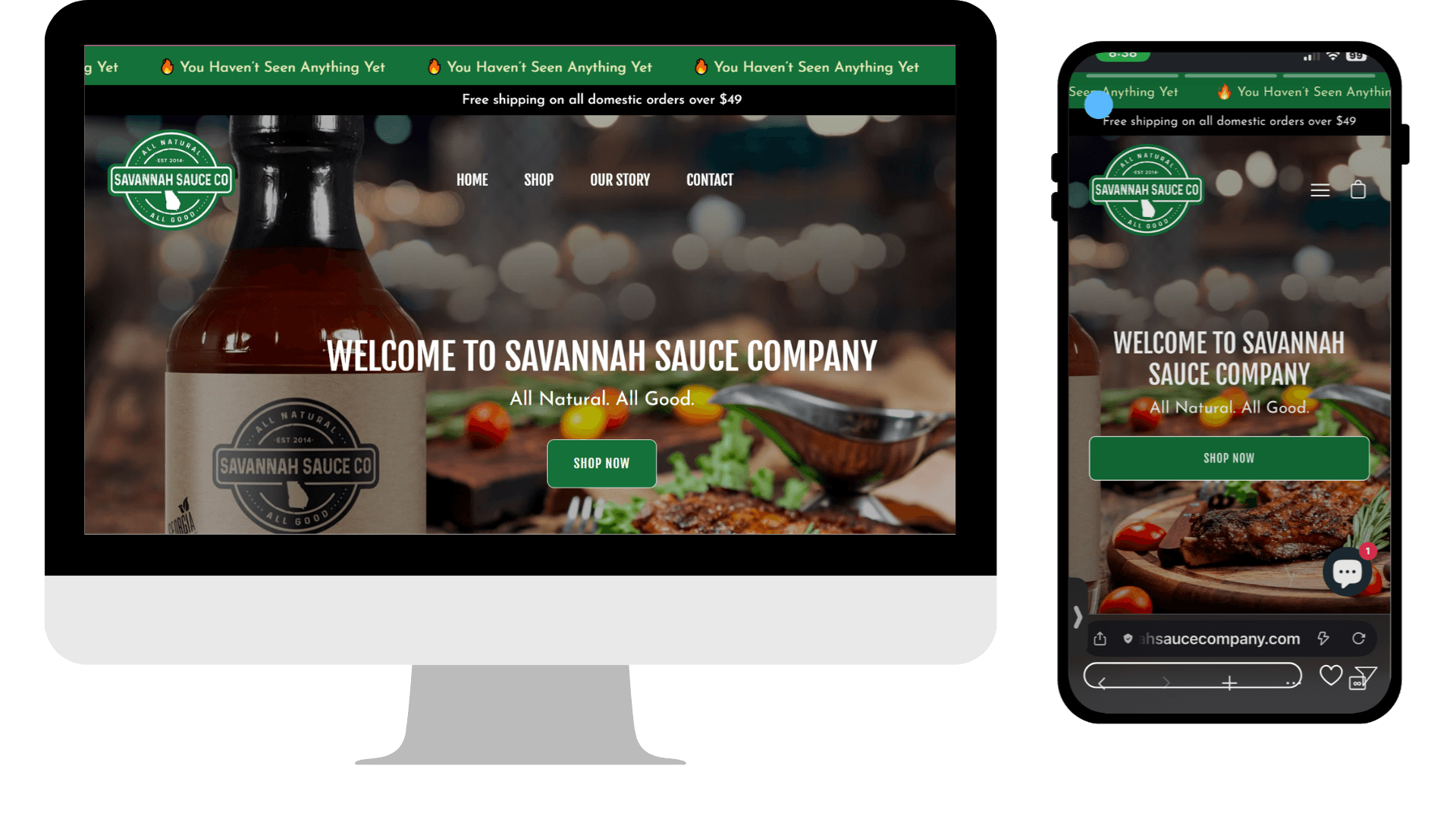 Computer Website Mockup